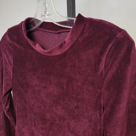 Soft Ribbed  Velvet Dress - Picture 2 of 3